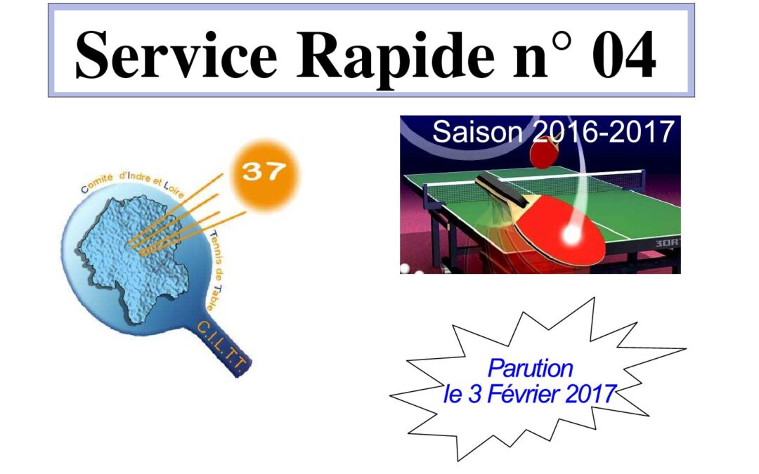 SR n° 4 – Saison 2016_2017