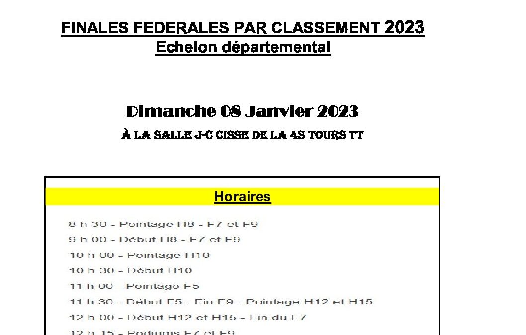 Horaires et liste des participant(e)s