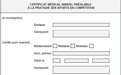 Réglementation du certificat médical