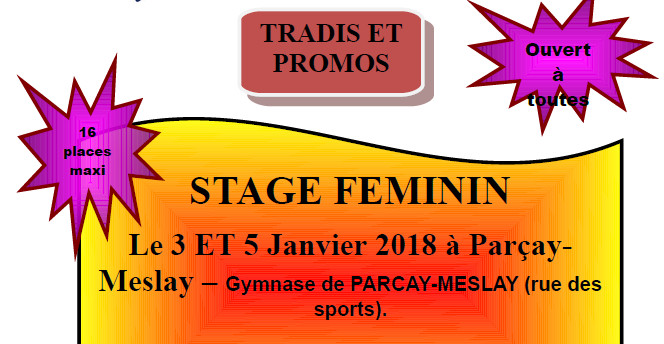 Stage féminin ouvert à toutes à Parçay-Meslay