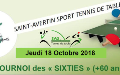 Le Tournoi des Sixties 2018 à Saint Avertin