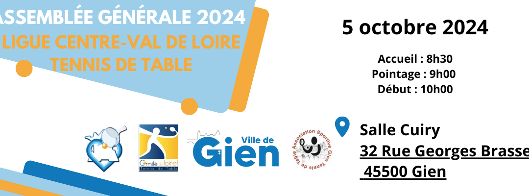 Assemblée Générale de la Ligue du Centre Val de Loire