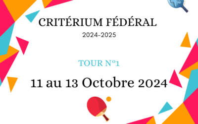 1er tour – Critérium Fédéral 2024 / 2025