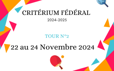 2ème tour – Critérium Fédéral 2024 / 2025