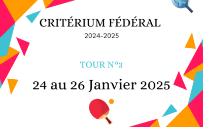 3ème tour – Critérium Fédéral 2024 / 2025